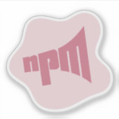NPM Pink Blob Logo Vinyl Sticker (Voorkant)