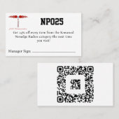 NPO25 Coupon Visitekaartje (Voorkant / Achterkant)