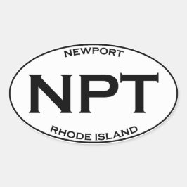 NPT - Newport Rhode Island Ovale Sticker