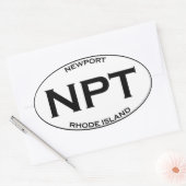 NPT - Newport Rhode Island Ovale Sticker (Envelop)