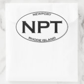 NPT - Newport Rhode Island Ovale Sticker (Tas)