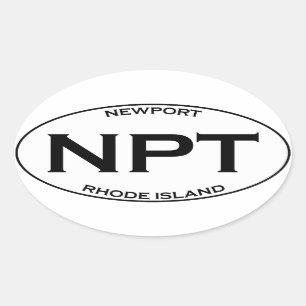 NPT - Newport Rhode Island Ovale Sticker