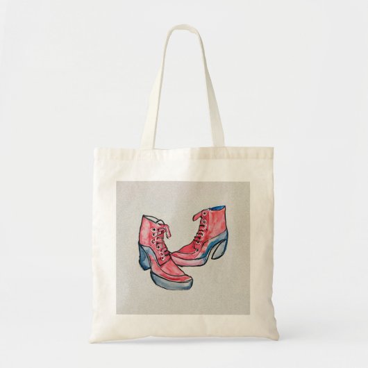 Nr 01, Handgetekende Verzameling Grappige Schoenen Tote Bag (Voorkant)
