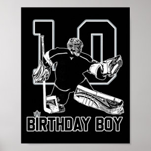 Nr. 10 IJshockeydoelman Gefeliciteerd met je 10e V Poster