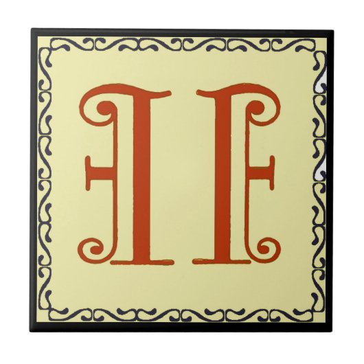 Nr. 11 huisnummer rood Fancy Tegeltje (Voorkant)