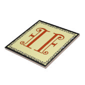 Nr. 11 huisnummer rood Fancy Tegeltje (Zijkant)