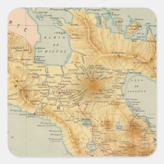 nr. 11 Luzon Vierkante Sticker (Voorkant)