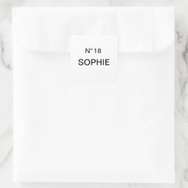 Nr 18 Frans Chique 18e Verjaardagsfeestje Vierkante Sticker