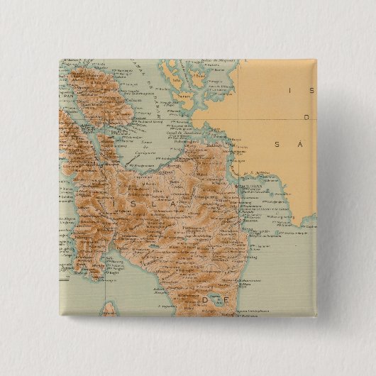 nr. 19 Leyte Vierkante Button 5,1 Cm (Voorkant)