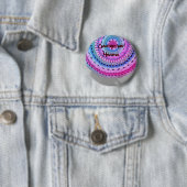 Nr. 1 "Crocheting Mamma" pin/ Ronde Button 5,7 Cm (In situ)