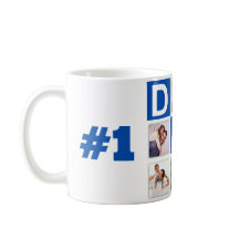 Nr. 1 Dad 6 Fotocollage Happy Vaderdag Blue