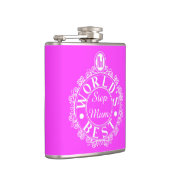 Nr.1 de Beste Stap van de Wereld Mum Klassieke Wit Heupfles (Rechts)