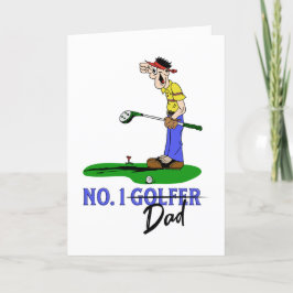 Nr. 1 Golfer Papa Feestdagen Kaart