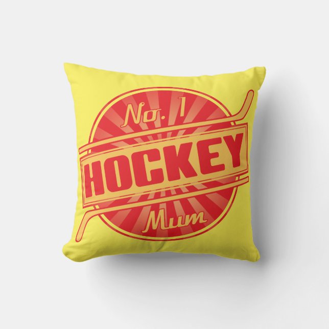 Nr. 1 Hockey Mum Naam en Aantal Kussen (Voorkant)
