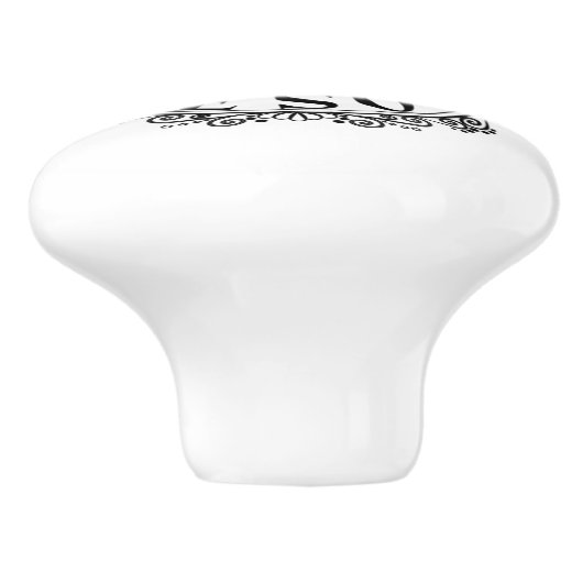 Nr.1 Meest Geweldige (Jouw tekst) Aangepaste zwart Keramische Knop (Zijkant)