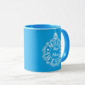 Nr.1 Meest Geweldige Stepmawhwitafdrukken op blauw Mok (Voorkant rechts)