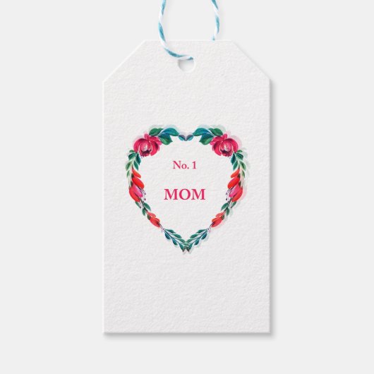 Nr. 1 Mum Moederdag quote Cadeaulabel (Voorkant)