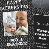 Nr. 1 Papa naam en foto vaders dag Feestdagenkaart