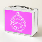 Nr.1 's Werelds beste emblem Klassieke Wit op roze (Achterkant)