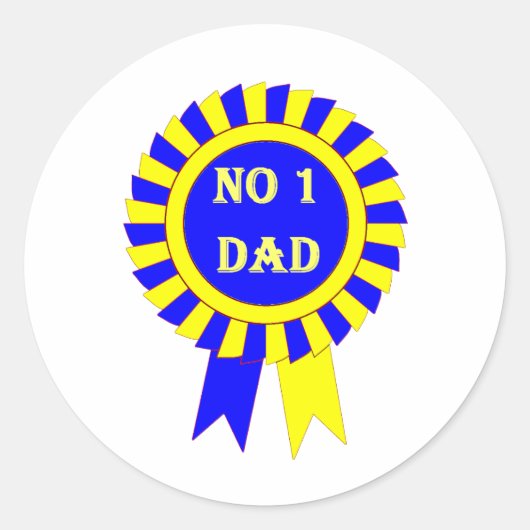 nr. 1 vader ronde sticker (Voorkant)