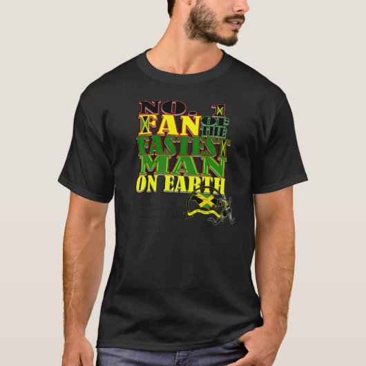 Nr. 1 Ventilator van het snelste man op aarde T - T-shirt (Voorkant)