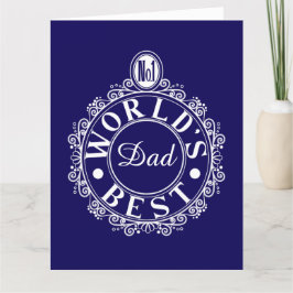 Nr.1 Werelds Beste Papa Aangepaste Typografie Witt Kaart