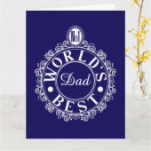 Nr.1 Werelds Beste Papa Custom Typografie Witte Pr Kaart (Gele Bloem)