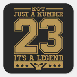 Nr. 23 is Legendary Number Vierkante Sticker