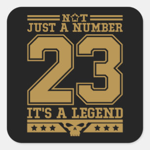 Nr. 23 is Legendary Number Vierkante Sticker