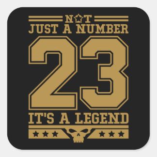 Nr. 23 is Legendary Number Vierkante Sticker