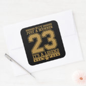 Nr. 23 is Legendary Number Vierkante Sticker (Envelop)