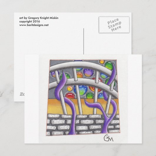 Nr 36 het Stijgen van Jupiter Briefkaart (Voorkant / Achterkant)