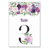 Nr. 3 Paarse & Lavendel Waterverf Rozen Kaart (Achterkant)