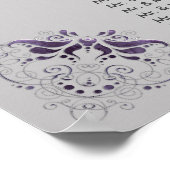 Nr. 3 Paarse zilveren zwenkrooster Poster (Hoek)