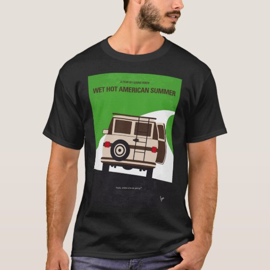 Nr. 481- Natte Hot American Summer-filmposte T-shirt (Voorkant)