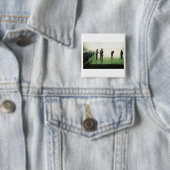Nr.4 'Nachtelijke ochtend' van Ron McGill Vierkante Button 5,1 Cm (In situ)