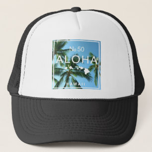 Nr. 50 Aloha Hawaii Palm Island Paradijs Trucker Pet