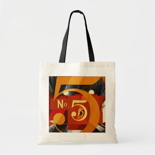 Nr. 5 - De Figuur 5 in Goud door Demuth Tote Bag (Voorkant)