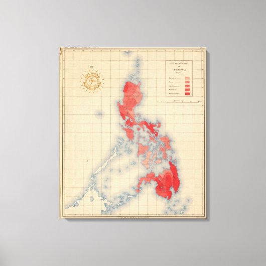 Nr. 6 Distributietemperaturen Canvas Afdruk (Voorkant)