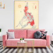 Nr. 6 Distributietemperaturen Canvas Afdruk (Insitu (Woonkamer))