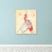 Nr. 6 Distributietemperaturen Canvas Afdruk (Insitu (Houten vloer))