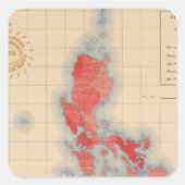 Nr. 6 Distributietemperaturen Vierkante Sticker (Voorkant)