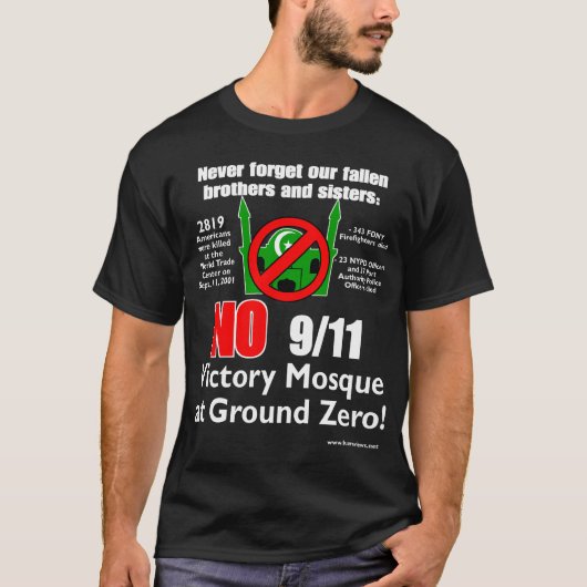 Nr. 9/11 Victory Mosque bij Ground Zero! T-shirt (Voorkant)