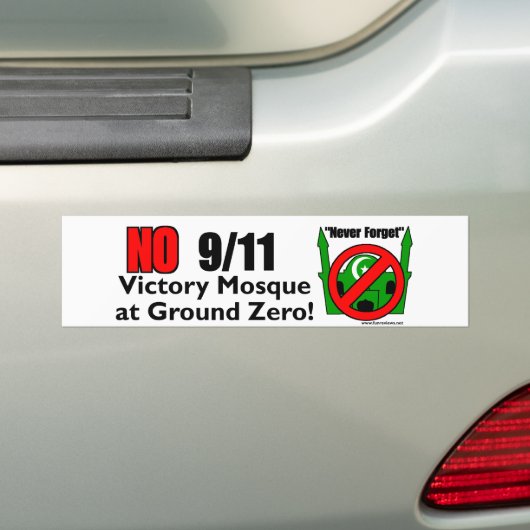 NR. 9/11 Victory Mosque Bumpersticker (Op auto)