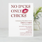Nr. D*cks only Chicks Bachelorette Weekend Rustic Kaart (Staand voorkant)
