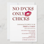 Nr. D*cks only Chicks Bachelorette Weekend Rustic Kaart (Voorkant)