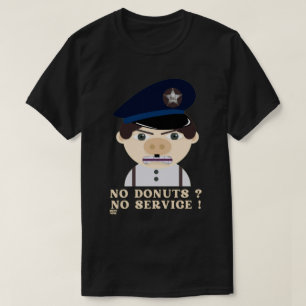 "NR. GEGEVENS, NR. SERVICE" funny politie officer  T-shirt