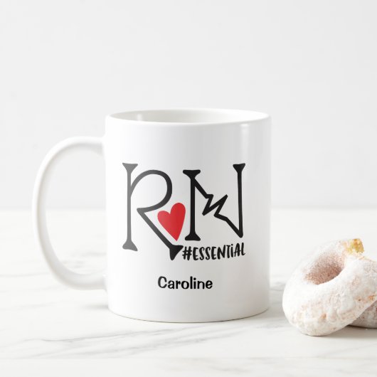 Nr. geregistreerde Nurse Essential Personeelsnaam Koffiemok (Met donut)