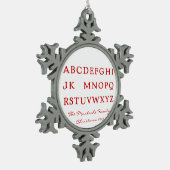 nr. L. "Joke" (noel) Tin Sneeuwvlok Ornament (Links)
