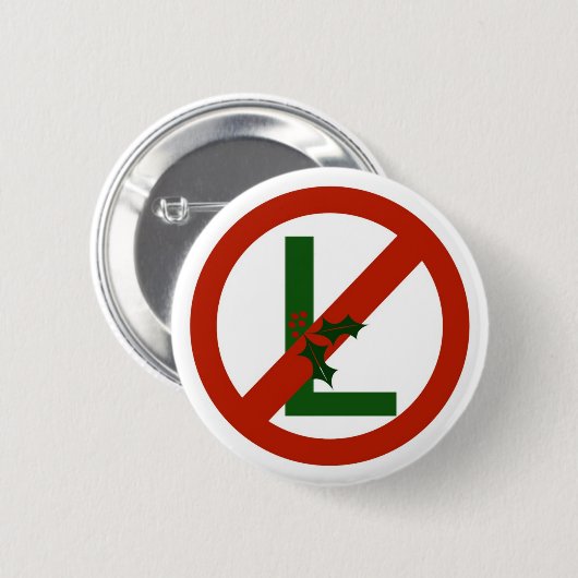 Nr. - L Kerstmis Button (Voorkant /achterkant)